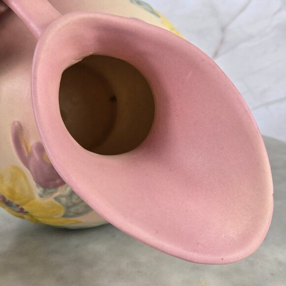 Vintage Hull Pottery Magnolia Matte Ewer Pink Yellow Blue Green Collectible - Picture 14 of 15